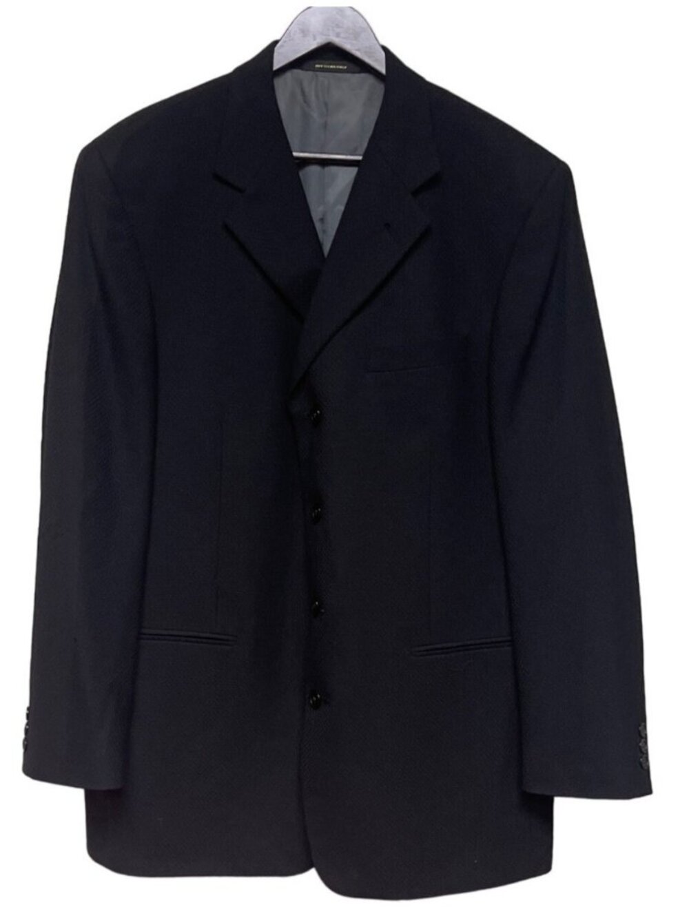 Vintage Givenchy Monsieur Men's Blazer 42R Black 100% Worsted Wool Sport Coat